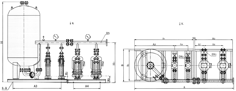 XQ型消防稳压给水设备结构图2
