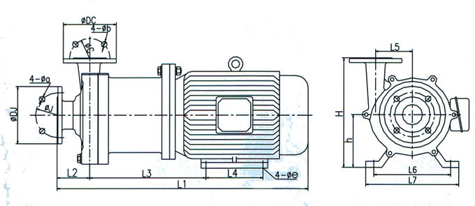 CQ耐腐蚀不锈钢磁力泵安装尺寸