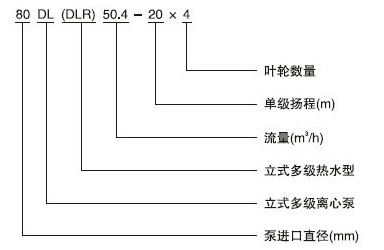 DL,DLR系列立式多级离心泵型号意义
